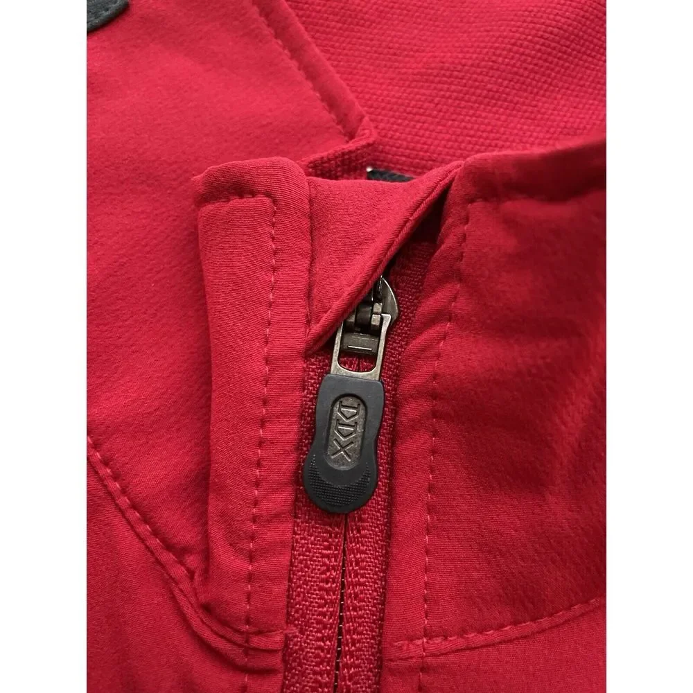 DRI DUCK‎ DDX MOTION SOFTSHELL MEN'S WATER RESISTANT LARGE. RED CHARCOAL JACKET